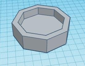 vassoio poligonale 8l poligono 3d print model - Mito3D