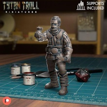 bandit 002 pre supported Jeu dnd miniature minis donjons dragons 32mm tytantroll miniatures Patreon monnaie bourse couteau 3d print model - Mito3D