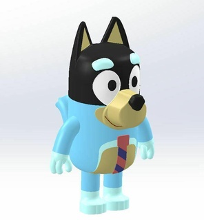 bandit modèle bleu chien dessin animé bingo serie personnage 3d print model - Mito3D