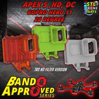 bando approved series impulserc apex 5 hd dc gopro hero 9 10 11 mount 20 degree 3d print model - Mito3D