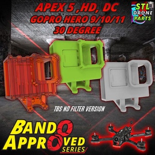 bando approved series impulserc apex 5 hd dc gopro hero 9 10 11 mount 30 degree 3d print model - Mito3D