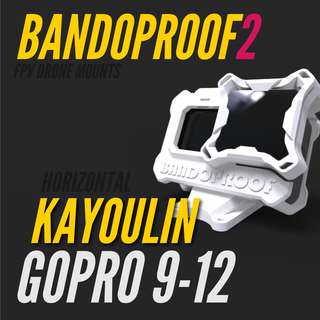 bandoproof 2 fix mount horizontal kayoulin gopro9-12 3d print model - Mito3D