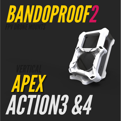 bandoproof 2 fix mount vertical apex action3-4 bandoproof2 dji action3 action4 osmo3 osmo4 impulserc 3d print model - Mito3D