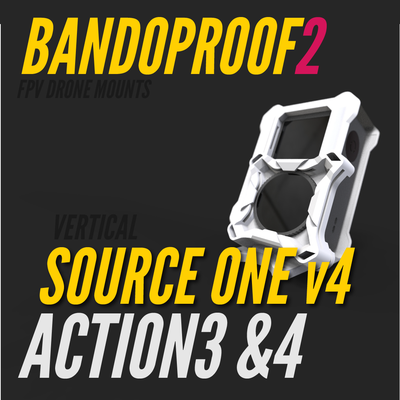 bandoproof 2 fix mount vertical source one v4 action3-4 bandoproof2 dji action3 action4 osmo3 osmo4 tbs 3d print model - Mito3D