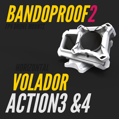 bandoproof 2 fix mount vertical volador action3-4 bandoproof2 dji action3 action4 osmo3 osmo4 voldor flyfishrc flyfish 3d print model - Mito3D
