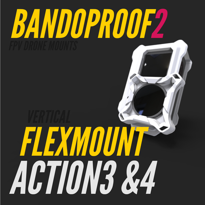 bandodicht 2 biegen montieren vertikale nocken action3 4 bandoproof2 dji action4 osmo3 osmo4 flexmount 3d print model - Mito3D