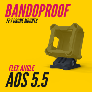 bandoproof flexangle adapter aos 55 fpv drone universal mount flexangle gopro dji aos 55 aos  3d print model - Mito3D