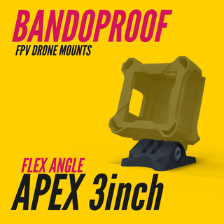 prova bando flexangle adattatore apice 3inch fpv drone universale montare gopro dji 3d print model - Mito3D
