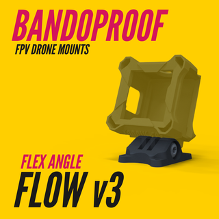 bandoproof flexangle adapter flow v3 fpv drone universal mount gopro dji 3d print model - Mito3D