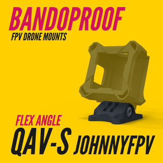 anti bando angle flexible adaptateur qav johnny fpv drone universel monter Go Pro dji 3d print model - Mito3D