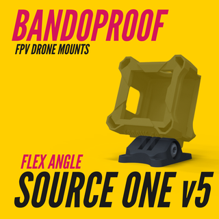 bandoproof flexangle adapter source one v5 fpv drone universal mount gopro tbs 3d print model - Mito3D