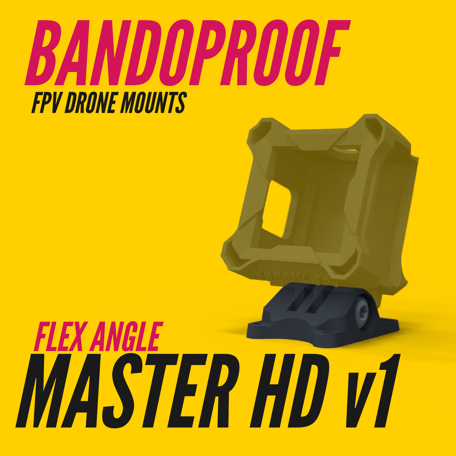 prova bando flexangle adattatore speedybee maestro hd v1 fpv drone universale montare gopro dji 3D print model - Mito3D