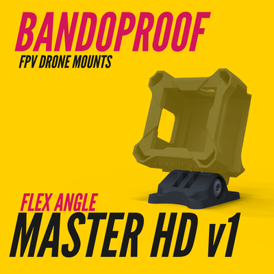 bandoproof flexangle adapter speedybee master hd v1 fpv drone universal mount gopro dji 3d print model - Mito3D
