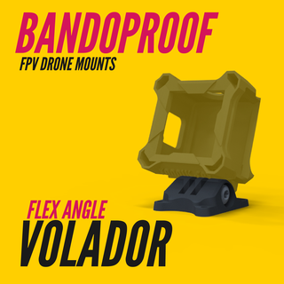 bandoproof flexangle adapter volador 5 & 6 inch fpv drone universal mount flexangle gopro dji volador  3d print model - Mito3D