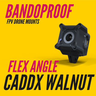 bandoproof flexangle caddx walnut action cam fpv drone mount universal gopro 3d print model - Mito3D