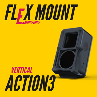 bandodicht Flexmount action3 Vertikale fpv toolless Kamera montieren Drohne dji osmo Aktion 3 3d print model - Mito3D