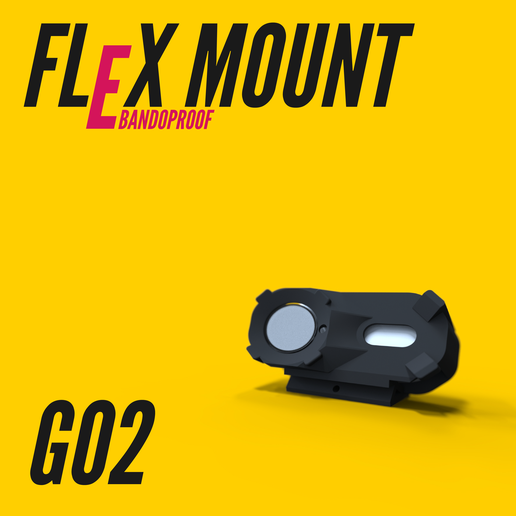 bandoproof flexmount insta360 go2 fpv toolless camera mount yannikfpv quad kwad cam action insta 360 go2l 3D print model - Mito3D