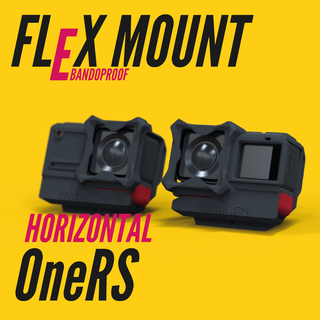 bandoproof flexmount insta360 one-rs horizontal fpv toolless camera mount system drone insta360m oners one rs r oner 3d print model - Mito3D