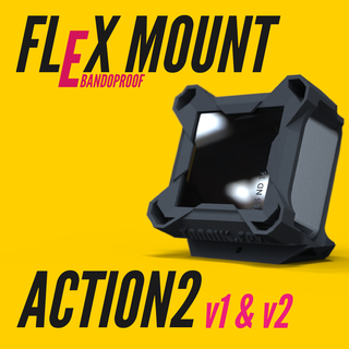 prueba bando montaje flexible v1 v2 action2 fpv herramientas cámara montar yannikfpv patio kwad leva acción dji 3d print model - Mito3D