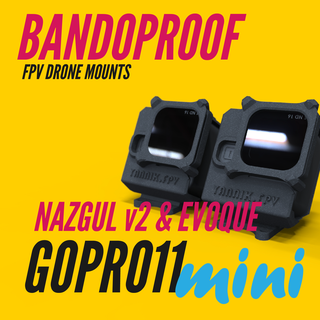 prova bando gopro 11 mini orizzontale iflight nazgul v2 evocco fixmount fpv drone actioncam orizzonte 3d print model - Mito3D