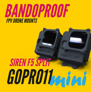 prueba bando gopro 11 mini horizontal cuádruple sirena f5 división montaje fijo fpv zumbido cámara acción horizonte 3d print model - Mito3D