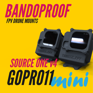 prueba bando gopro 11 mini horizontal cucharadas fuente v4 montaje fijo fpv zumbido cámara acción 3d print model - Mito3D