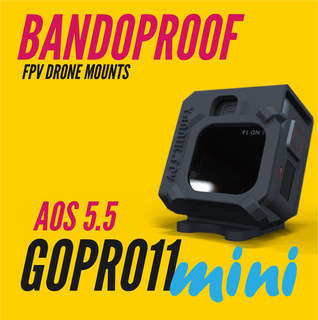 bandoproof gopro 11 mini vertical aos 55 v1 & v2 fixmount fpv drone actioncam 3d print model - Mito3D