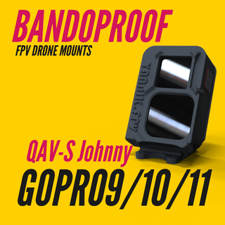 bandoproof gopro 9 10 11 vertical qav-s johnnyfpv fixmount gopro9 gopro10 gopro11 3d print model - Mito3D