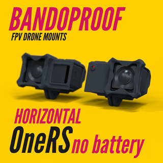 bandoproof insta360 one-rs horizontal battery fpv flex angle camera mount system gopro cam drone insta360m oners one rs r oner 3d print model - Mito3D