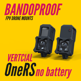 bandoproof insta360 one-rs vertical battery fpv flex angle camera mount system gopro cam drone insta360m oners one rs r oner 3d print model - Mito3D