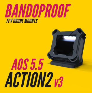 prova bandagens v3 action2 55 v1 v2 montagem fixa fpv zangão câmera ação dji 3d print model - Mito3D