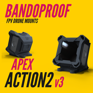 bandoproof v3 action2 impulse rc apex mount drone fpv steel action dji cam 2 3d print model - Mito3D