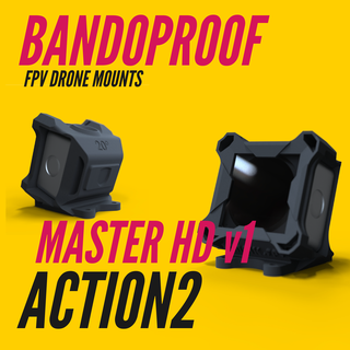 prova bandagens v3 action2 speedybee mestre hd v1 montagem fixa fpv zangão câmera ação dji 3d print model - Mito3D
