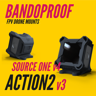 bandoproof v3 action2 tbs source one v4 bandoproof fixmount fpv drone actioncam dji action2 source one v4  3d print model - Mito3D