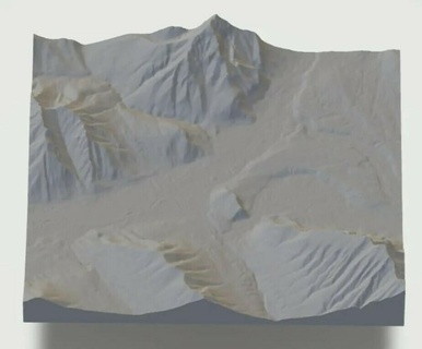 Banff alberta Canada nationale parc montagnes Montagne topographie Rocheuses rocheux scans répliques 3d print model - Mito3D