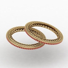 braccialetto gioielleria indian churi diamond bangle fashion kangan 3d print model - Mito3D