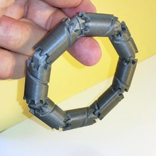 bracelet engrenages bijoux le mécanisme moda la robotique 3d print model - Mito3D