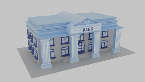 Bank Gebäude 3d print model - Mito3D