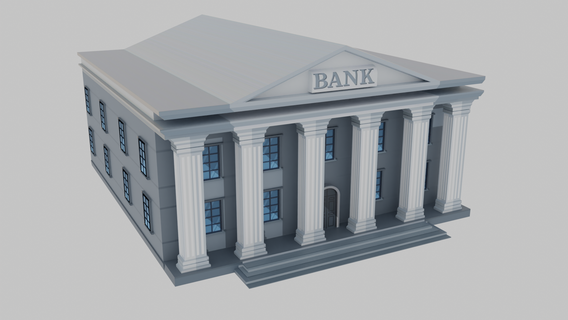 banca edificio 3d print model - Mito3D