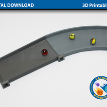 banked corner tracks marble sports racing - modular racetrack toy stem 3d print model - Mito3D