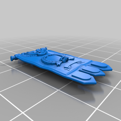 banner art modelli warhammer 40k space marine adeptus astartes 3D print model - Mito3D