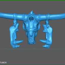 banner bones game custom toy wargame bone skull motu goat ork 3d print model - Mito3D