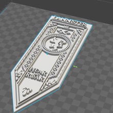 banner house lannister game thrones sanat tahta oyunu jannie var 3d print model - Mito3D