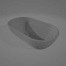 bannet ovale pane 24cm 13cm 7cm banneton fatti in casa infornare forno 3d print model - Mito3D