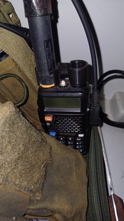 baofeng cover airsoft tactical uv5r uv-5r comms walkie-talkie anthenna ptt bao feng 3d print model - Mito3D