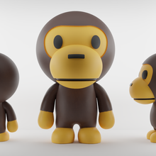 bape milo bagno scimmia 3d print model - Mito3D