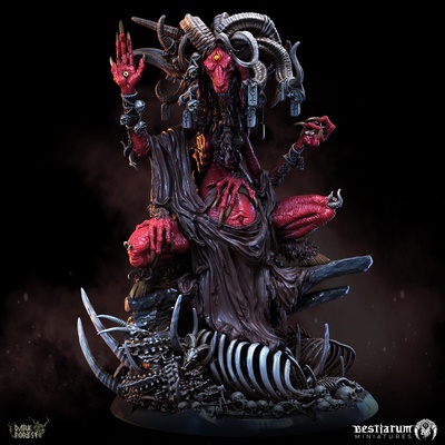 baphomet juego demonio bestia oscuro bosque horror miniaturas rpg guerra cabra corrupto pueblo gente 5e sombrío animales fantasía oscura salmo prohibido terror popular 3d print model - Mito3D