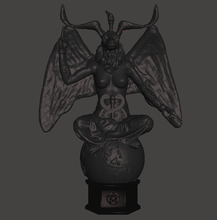 baphomet estátua arte Eliphas levi esotérico ritualístico simbolismo misticismo bafomete bafomé 3d print model - Mito3D