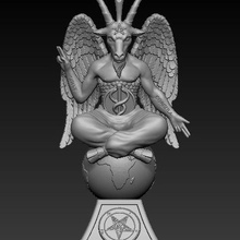 baphomet v2 Baphometó demonio demoníaco satánico Satán deidad templarios inquisición 3d print model - Mito3D