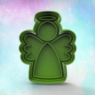 baptism angel cookie cutter cutting cookies 3d print model - Mito3D